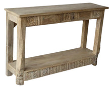 Bleached carved console
