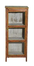 Hand painted narrow cabinet / display unit