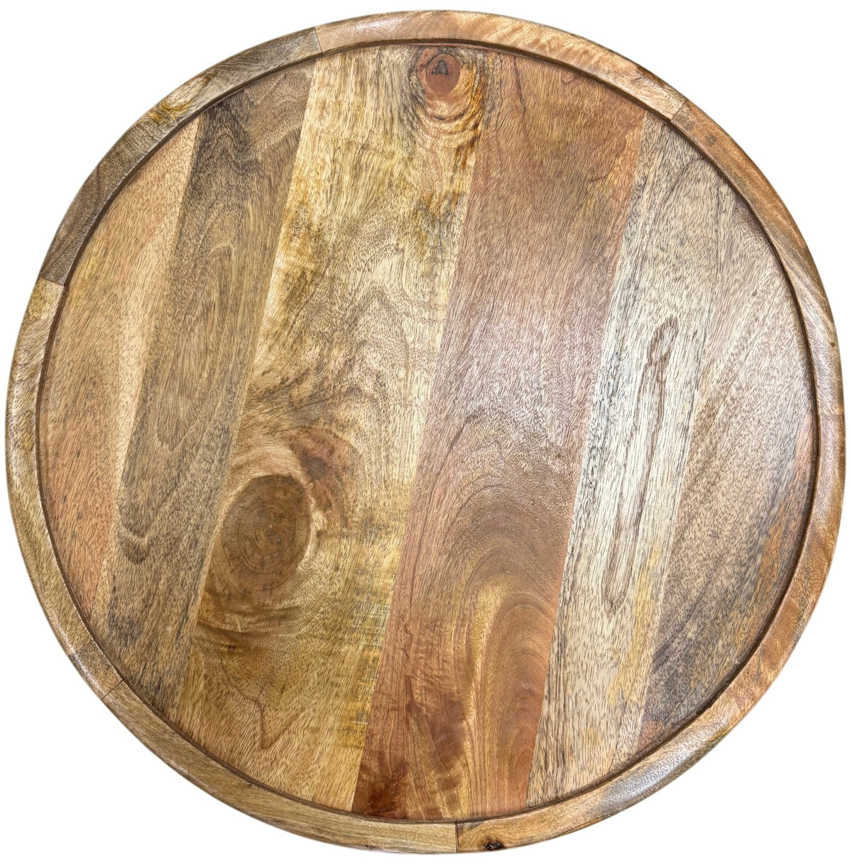 Large natural round side table