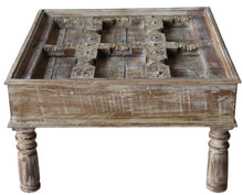 Old door square coffee table