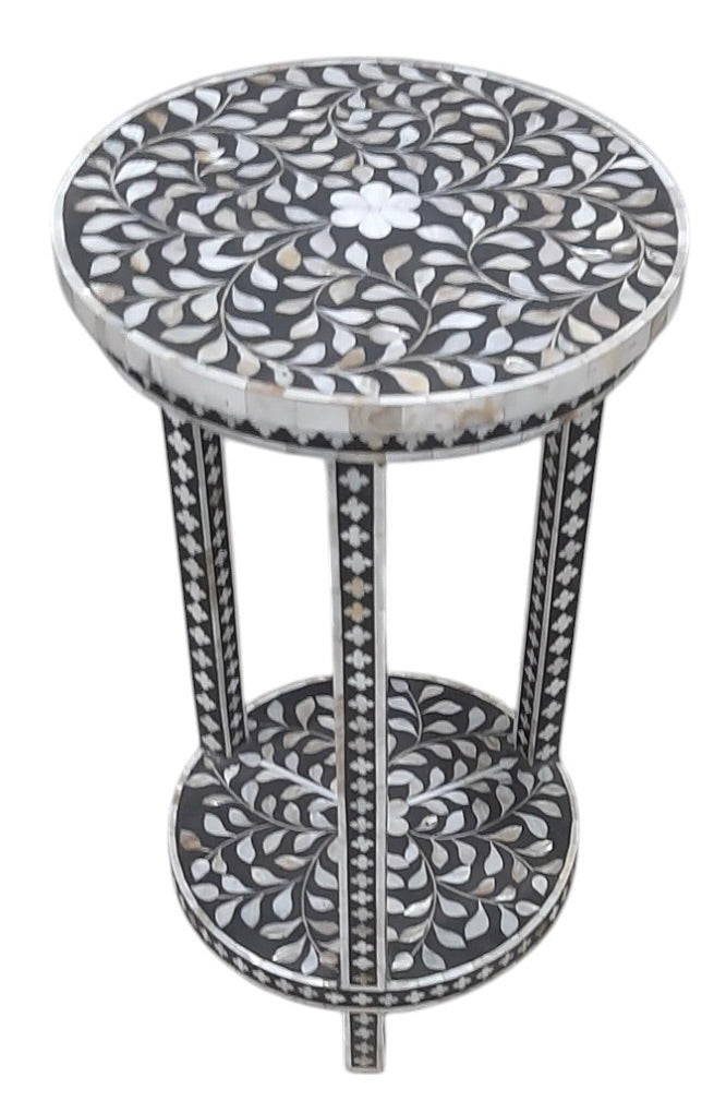 Round inlay sidetable