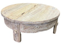 Round coffee table with storage