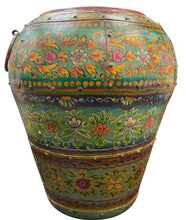 Hand-painted metal planter