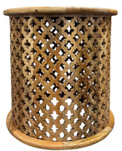 Large natural round side table