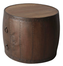 Round rustic coffee table