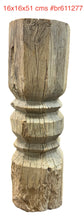 Pillar teak candle holders