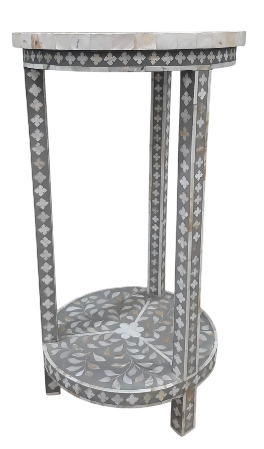 Round inlay sidetable