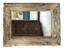 Teak root mirror