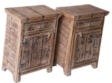 Narrow rustic bedsides