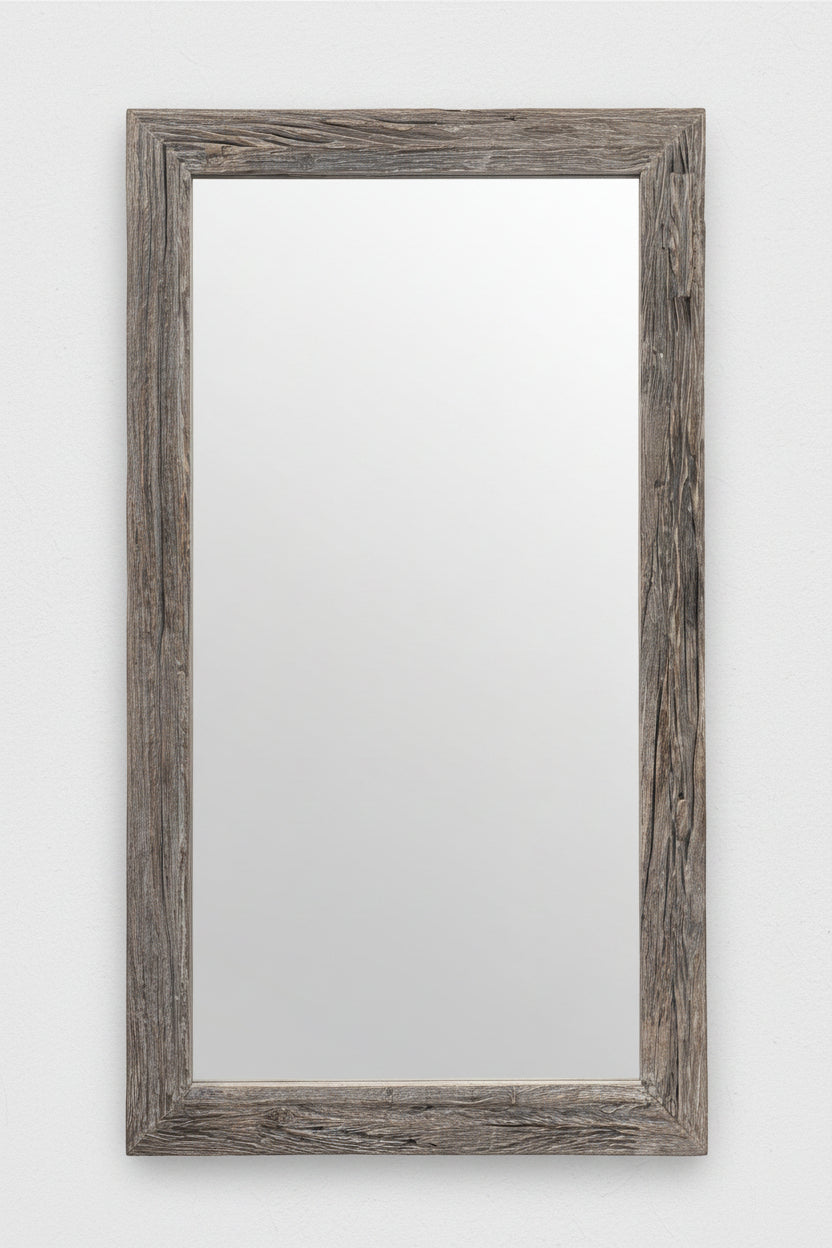 Extra large teak root mirror