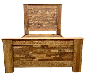 Rustic teak bed