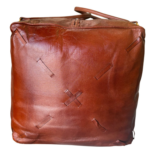 Quality leather ottoman