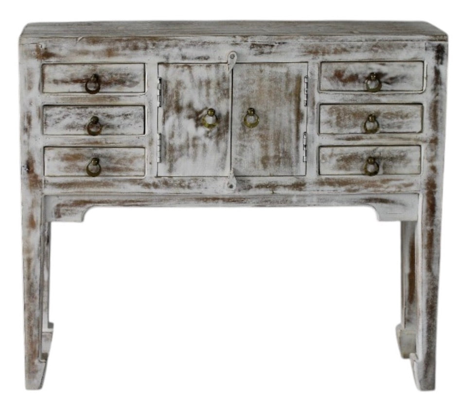 2 door 6 drawer console