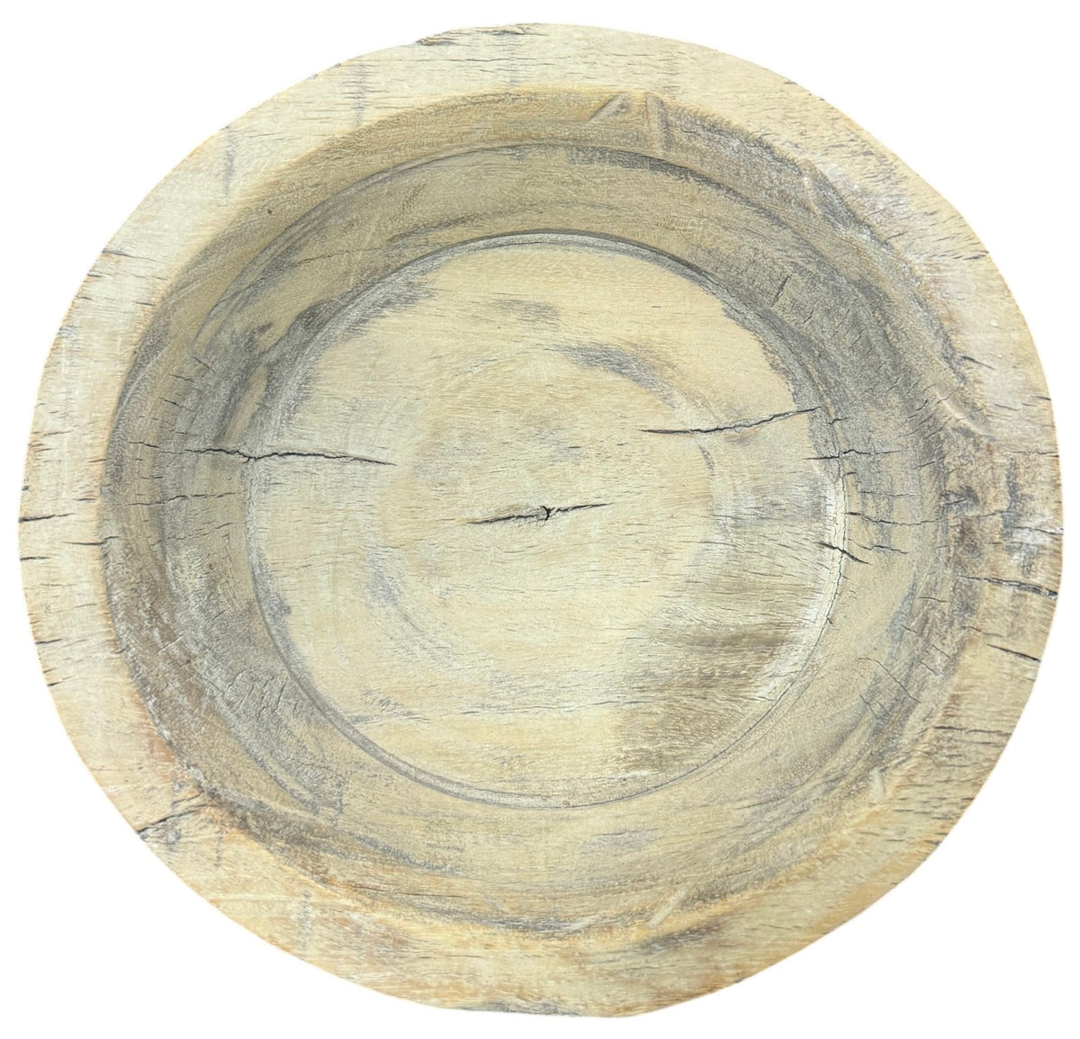 Round timber bowl