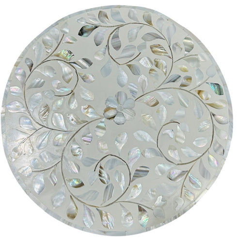 Round inlay sidetable