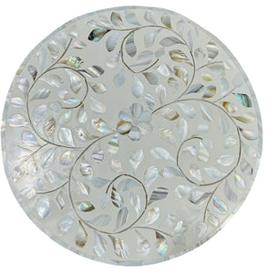 Round inlay sidetable