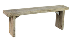 Narrow teak bench