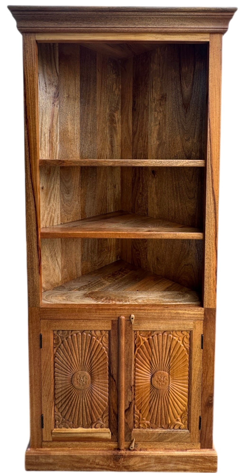 Corner timber cabinet / display unit