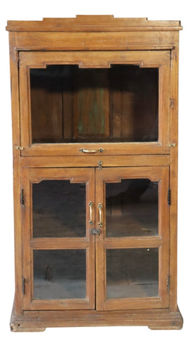 Vintage teak glass cabinet