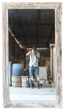 Extra large teak root mirror