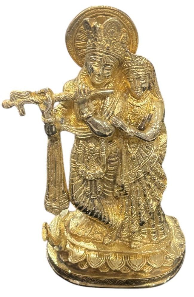 Radha Krishna brass statue