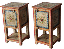 Handpainted bedside / sidetable