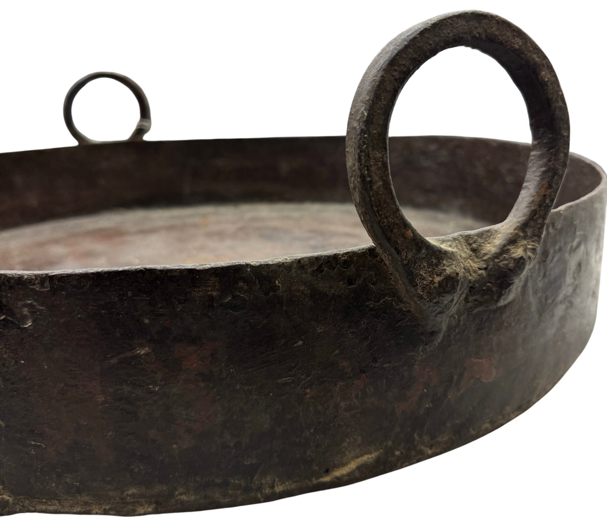 Old Indian cast iron cooking pot