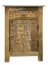 Carved aboriginal design  bedside