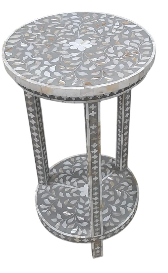 Round inlay sidetable