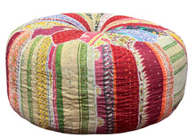 Recycled fabric ottoman