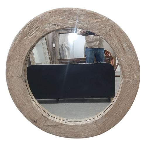 Vintage wheel mirror