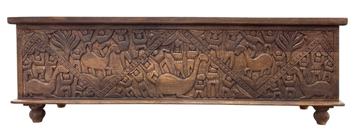 Large carved storage / blanket box