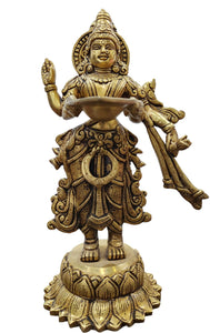 Deep Laxmi Goddess Brass Statue