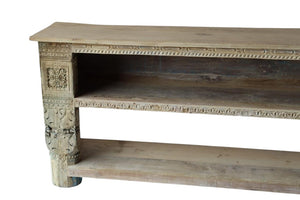 Unique console teak wood