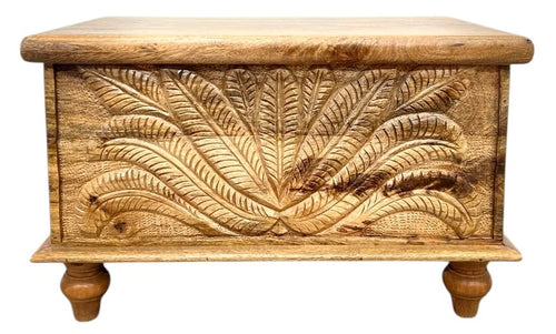 Blanket box carved