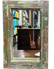 Antique Indian wooden wall hanging mirror