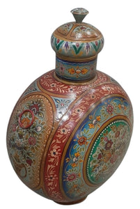 Handpainted metal large pot