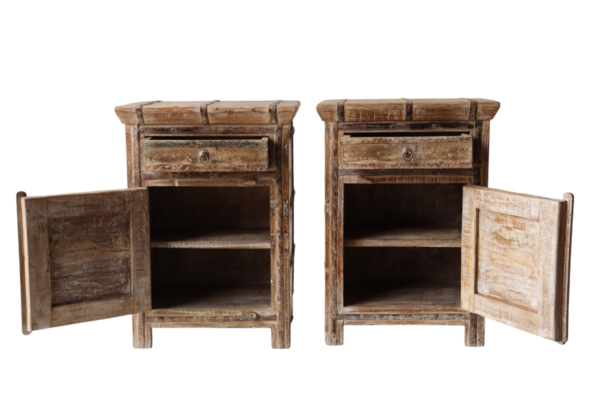Rustic bedside