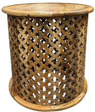 Large natural round side table