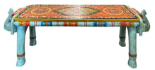 Hand painted elephant bench
