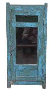 Vintage single door glass cabinet