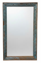 Teak rectangular mirror