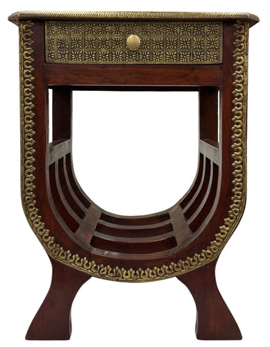 Brass bedside / sidetable