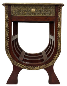 Brass bedside / sidetable