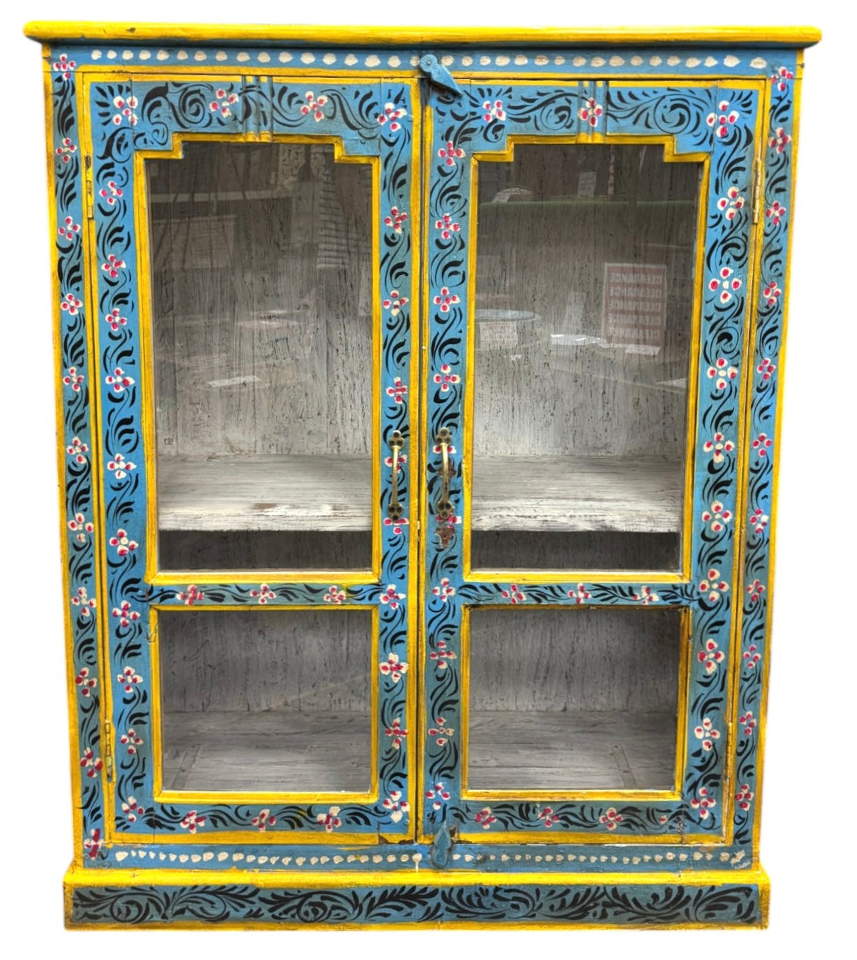 Vintage glass door cabinet