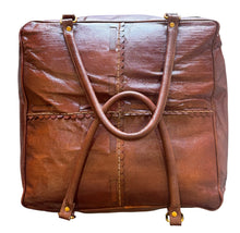 Quality leather ottoman