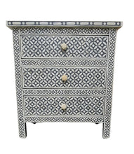 3 Drawer bedside Bone Inlay