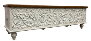 Carved storage / blanket box
