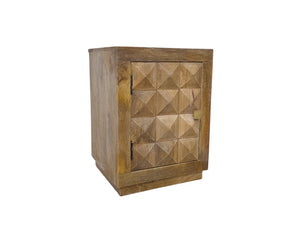 Wooden Diamond Bedside