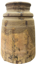 Vintage grain timber pot / vase